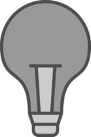 Light Bulb Line Filled Greyscale Icon Design vector