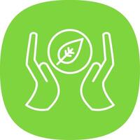 Go Green Line Curve Icon Design vector