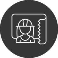 Architect Line Inverted Icon Design vector