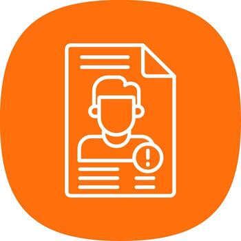 Personal Informsation Line Curve Icon Design vector