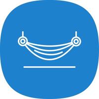 Hammock Line Curve Icon Design vector