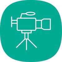 Camcorder Line Curve Icon Design vector