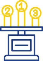 Leaderboard Line Two Colour Icon Design vector