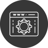 web mejoramiento línea invertido icono diseño vector