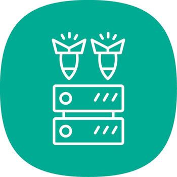 Ddos Line Curve Icon Design vector
