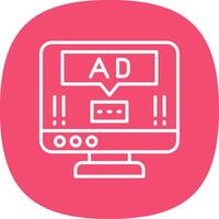 Ad Pop Up Line Curve Icon Design vector