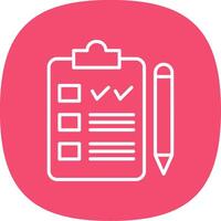 Checklist Line Curve Icon Design vector