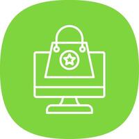 Submit Order Line Curve Icon Design vector