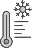 Cold Line Filled Greyscale Icon Design vector