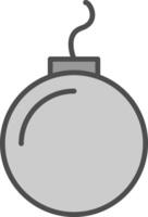 Bomb Line Filled Greyscale Icon Design vector