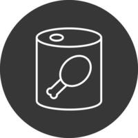 Canned Food Line Inverted Icon Design vector