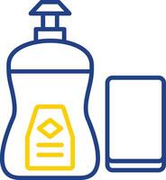 Dish Soap Line Two Colour Icon Design vector