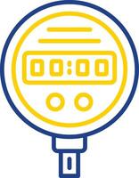 Pressure Gauge Line Two Colour Icon Design vector