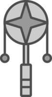Spin Drum Line Filled Greyscale Icon Design vector