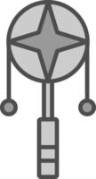 Spin Drum Line Filled Greyscale Icon Design vector