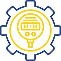 Pressure Gauge Line Two Colour Icon Design vector