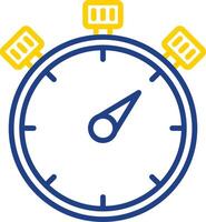 Stopwatch Line Two Colour Icon Design vector