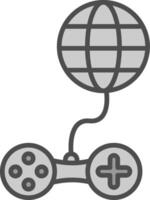 Internet Line Filled Greyscale Icon Design vector