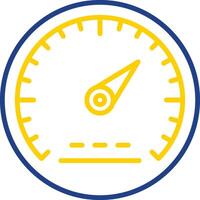 Speedometer Line Two Colour Icon Design vector