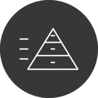 Pyramid Chart Line Inverted Icon Design vector