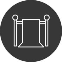 Green Screen Line Inverted Icon Design vector