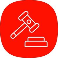Auction Line Curve Icon Design vector