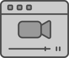 Browser Line Filled Greyscale Icon Design vector