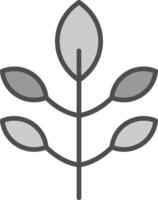 Plant Line Filled Greyscale Icon Design vector