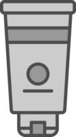 Hand Cream Line Filled Greyscale Icon Design vector