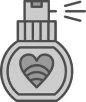 Perfume Line Filled Greyscale Icon Design vector