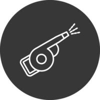 Leaf Blower Line Inverted Icon Design vector