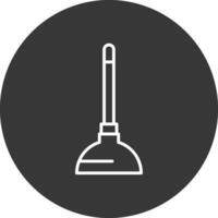 Plunger Line Inverted Icon Design vector