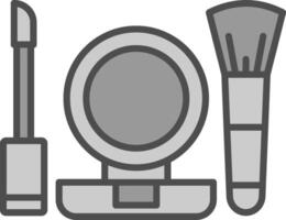 Make Up Line Filled Greyscale Icon Design vector