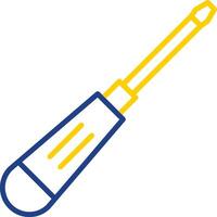 Screwdriver Line Two Colour Icon Design vector