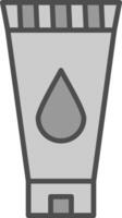 Face Wash Line Filled Greyscale Icon Design vector