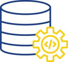 Database Line Two Colour Icon Design vector