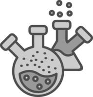 Flask Line Filled Greyscale Icon Design vector