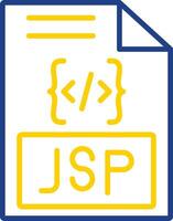 Jsp Line Two Colour Icon Design vector
