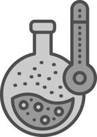 Flask Line Filled Greyscale Icon Design vector