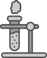 Test Tube Line Filled Greyscale Icon Design vector