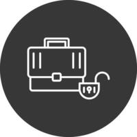 Briefcase Line Inverted Icon Design vector