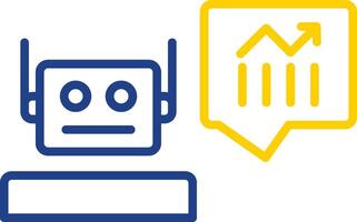 Prediction Line Two Colour Icon Design vector