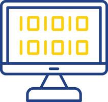 Algorithm Line Two Colour Icon Design vector