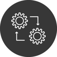 Methodology Line Inverted Icon Design vector