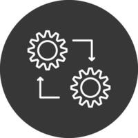 Methodology Line Inverted Icon Design vector