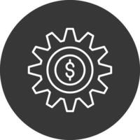Money Management Line Inverted Icon Design vector