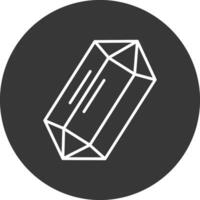 Crystal Line Inverted Icon Design vector