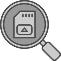 Sd Card Line Filled Greyscale Icon Design vector