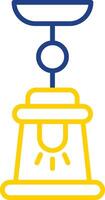 Lamp Line Two Colour Icon Design vector