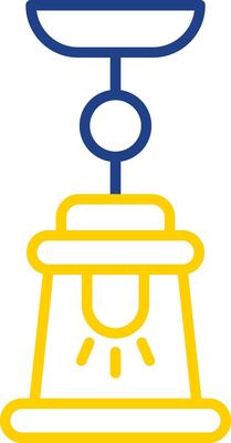 Lamp Line Two Colour Icon Design